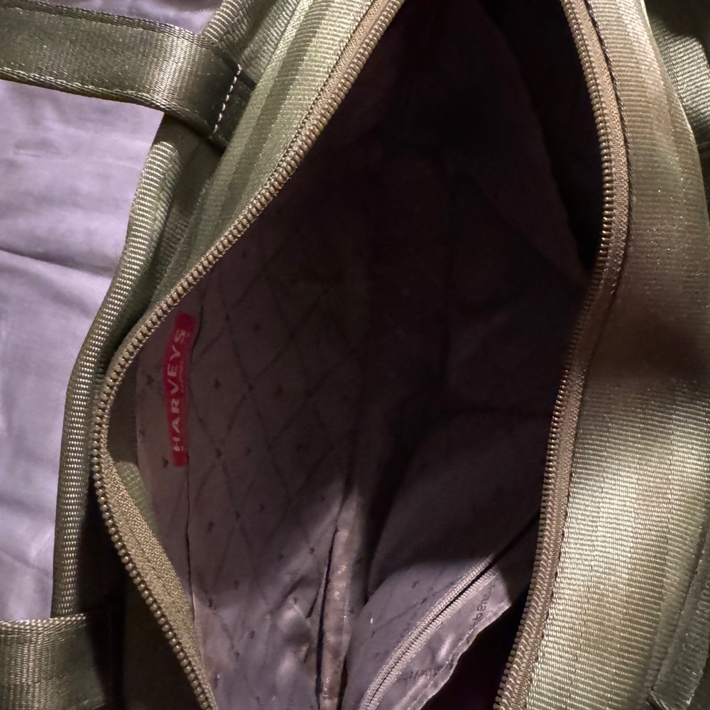 Harveys Olive Green Seatbelt Bag Made in USA - Picture 5 of 7